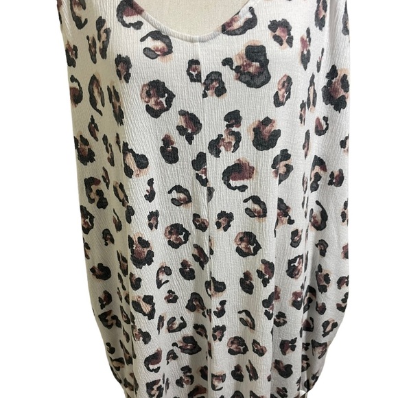 Nicole miller New York womens double Vneck leopard pullover midi dress3X… - Picture 4 of 10